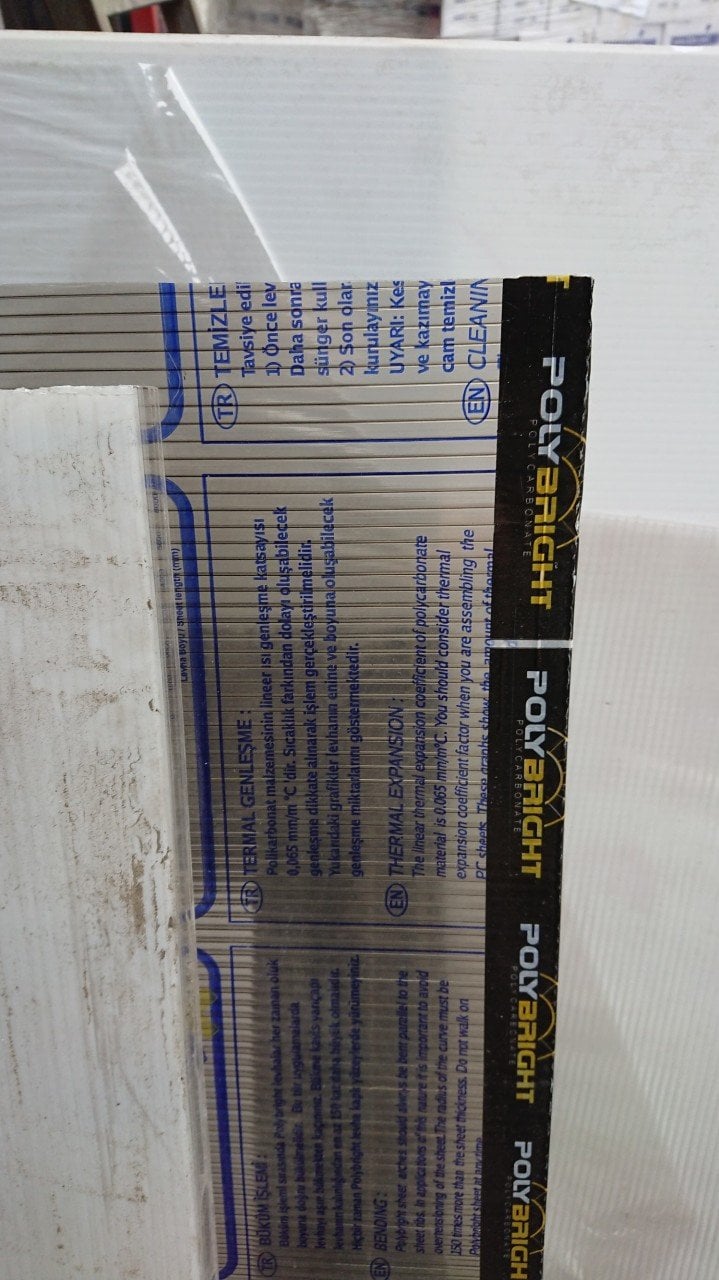 Polikarbon Levha 10mm - Füme